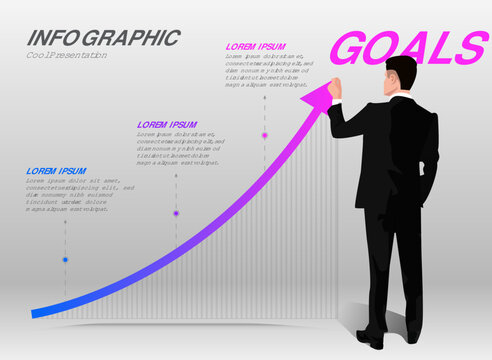 People Write Presentation Infographic Illustration Vector Image