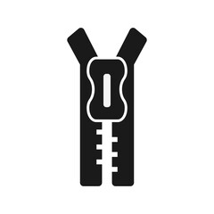 Zipper icon silhouette .design template vector illustration