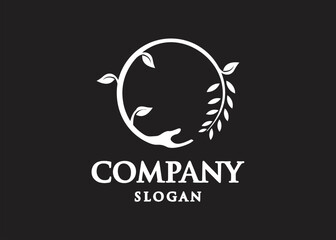 nature plant botanical product save love logo design