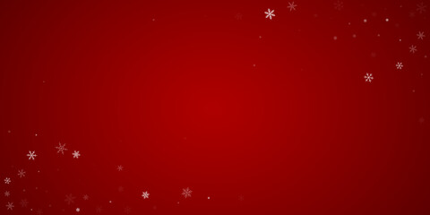 Falling snowflakes christmas background. Subtle