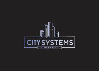 city system technology logo network 