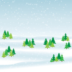 Christmas scenery Wallpaper vector illustration. Christmas Image or background