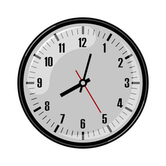wall clock simple, vector illustration 