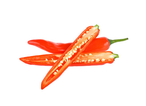 Red chili peppers isolated on transparent png