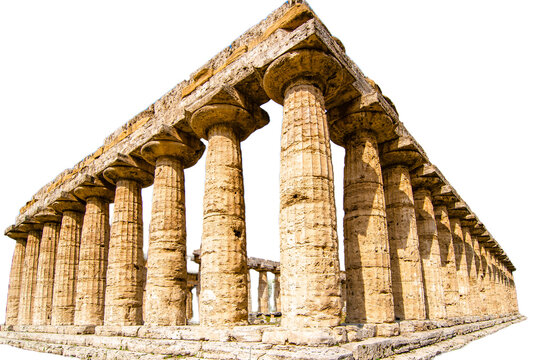 Temple of Hera, Paestum. Italy. PNG image transparent background