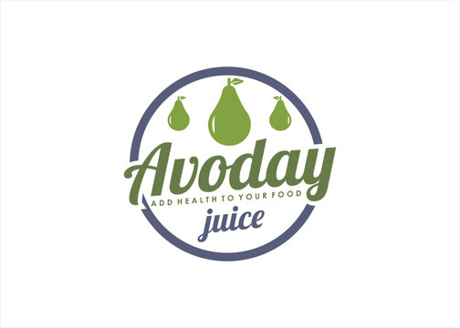 avocado logo design template