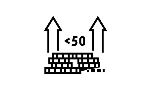 hyperinflation finance line icon animation