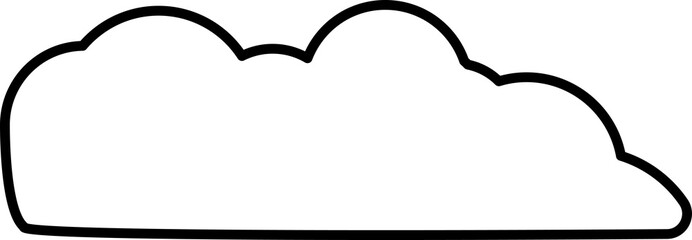 Cloud element in PNG type. Flat illustration style. Minimal object.