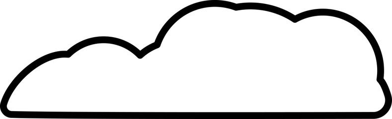 Cloud element in PNG type. Flat illustration style. Minimal object.