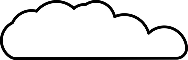 Cloud element in PNG type. Flat illustration style. Minimal object.