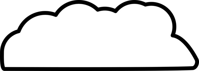 Fototapeta premium Cloud element in PNG type. Flat illustration style. Minimal object.