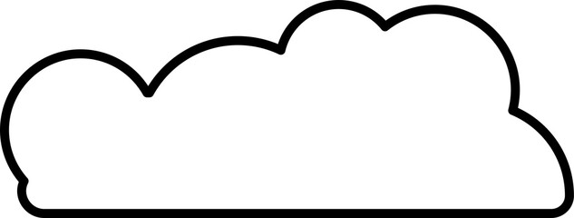 Cloud element in PNG type. Flat illustration style. Minimal object.