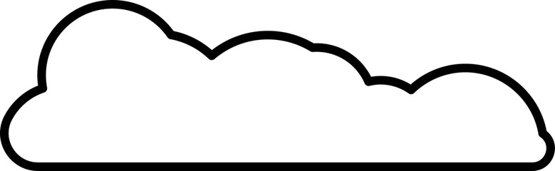 Cloud element in PNG type. Flat illustration style. Minimal object.