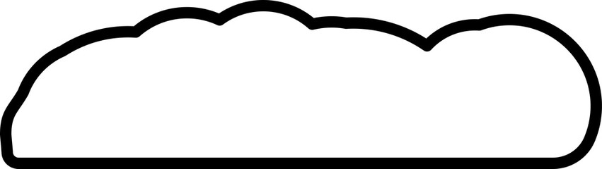 Cloud element in PNG type. Flat illustration style. Minimal object.