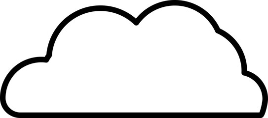 Cloud element in PNG type. Flat illustration style. Minimal object.