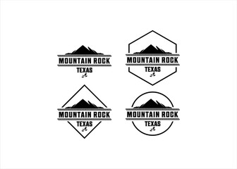mountain rock logo texas concept
