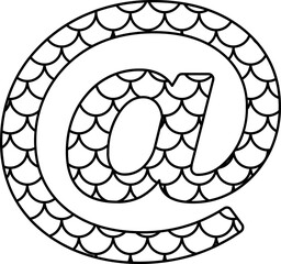 Fish Scale Pattern Symbol At Sign