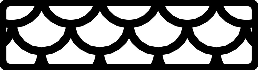 Fish Scale Pattern Symbol Dash Sign