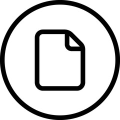 Document simple outline icon