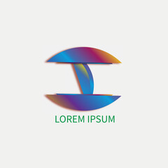 H initial colorful gradient logo
