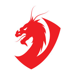 Fototapeta premium dragon head logo