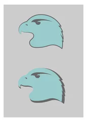 Fotobehang eagle head for logo, simple illustration © Olesia