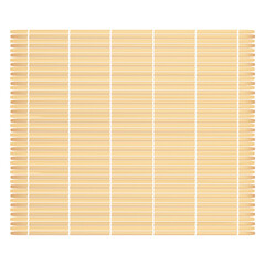 Bamboo mat for sushi on a white background. Ecology concept. Isolated objects. Vector image
