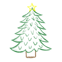 Cardboard car and Christmas tree