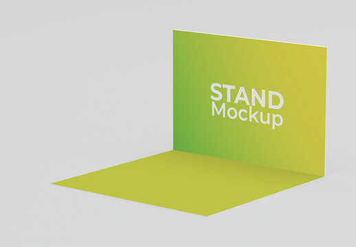Aerial View Simple Exhibition Stand Mockup