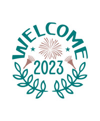 Happy New Year 2023 SVG Bundle, New Year SVG, New Year Shirt, New Year Outfit svg, Hand Lettered SVG, New Year Sublimation, Cut File Cricut,New Years SVG Bundle, New Year's Eve Quote, Cheers 2023 Sayi