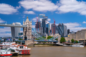 Tower Bridge And The City Of London, London, England, United Kingdom,
