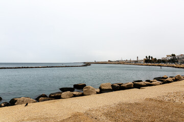 Bay and shore in the city