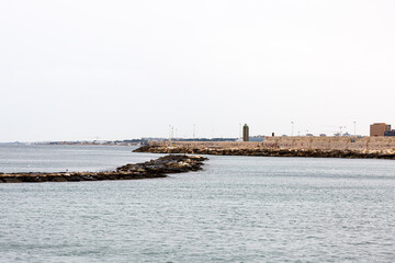 Fototapeta na wymiar Bay and shore in the city