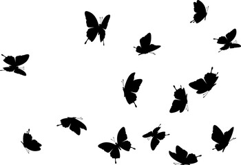 Flying butterflies. Vector decoration element.