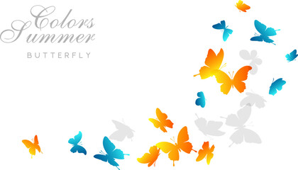 Flying butterflies. Vector decoration element.
