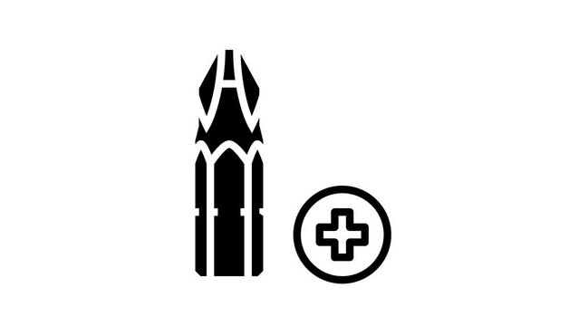 phillips head screwdriver bit line icon animation