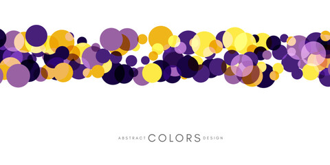 Carnival abstract vector background with colorful confetti texture, Purple and yellow colors.