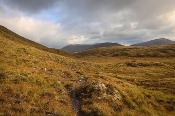 Obraz premium Scenic view of Scottish Highlands near Kinlochleven, Scotland