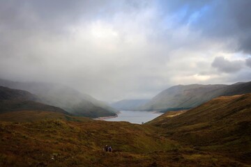 Scenic view of Scottish Highlands near Kinlochleven, Scotland