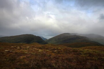 Scenic view of Scottish Highlands near Kinlochleven, Scotland