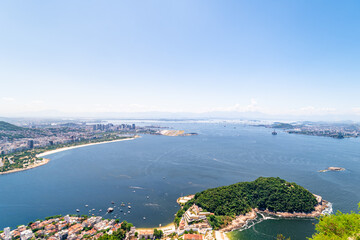 Fototapeta na wymiar sea coast of Rio de Janeiro, city panorama