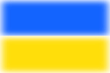 Fototapeta premium Blue and yellow blur abstract background. Ukrainian national flag. Horizontal layout. Vector wallpaper.