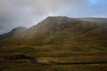 Mountains view of Highlands near Glencoe, Scotland