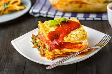 lasagna - a popular dish of Italian cuisine