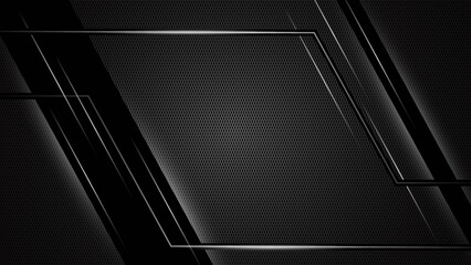 Abstract metal background with metal plate over black brushed metallic texture