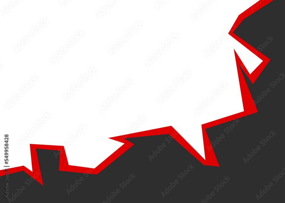 Poster simple background with jagged edge pattern and with some copy space area