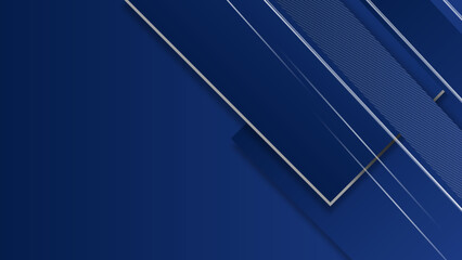 Abstract dark blue background with overlap layers and metal texture. Vector abstract graphic design banner pattern presentation background wallpaper web template.