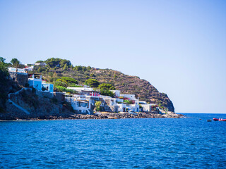 eolie boats in the sea