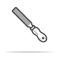 Flat file tool icon transparent vector isolated