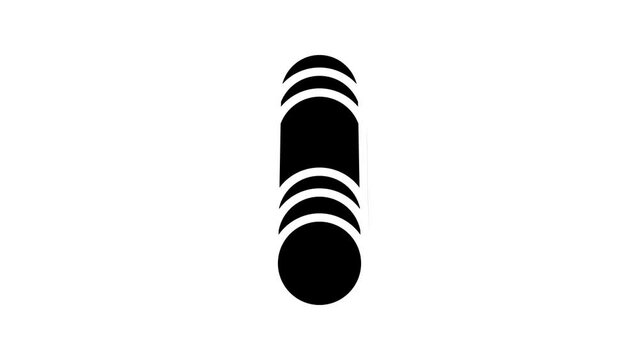 vagina sex toy line icon animation